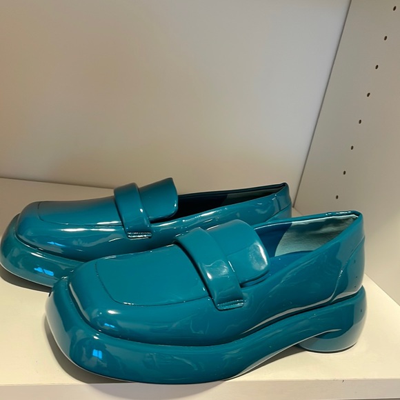 Charles & Keith Shoes - Charles & Keith Teal Loafers